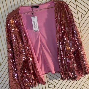 Bohoo sequin crop jacket